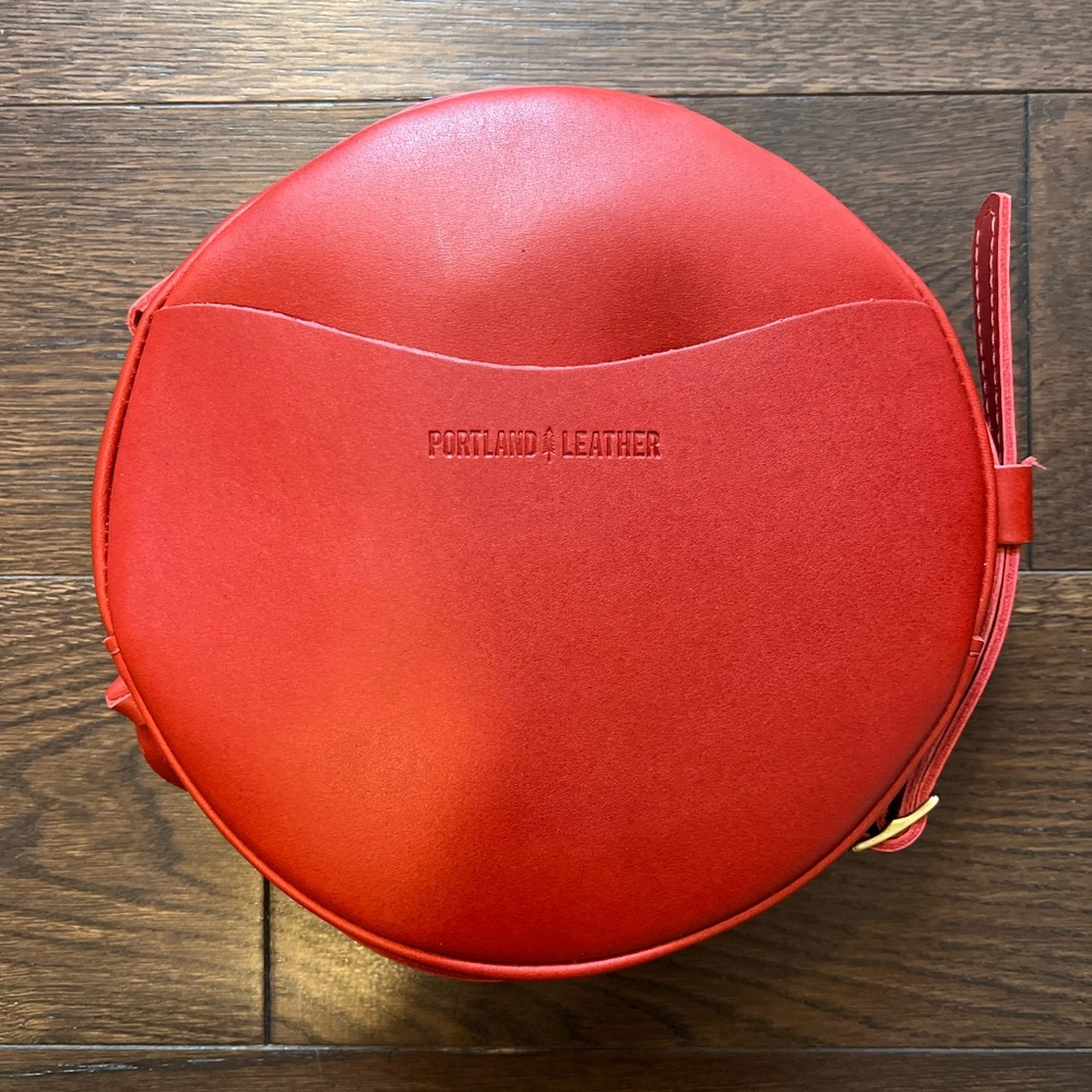 Portland Leather Goods - Large Circle Crossbody - Ruby